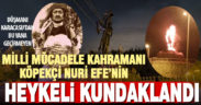 Tavas’ta Milli Mücadele kahramanının heykeli kundaklandı