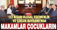 Kent idarecilerinin makamları sembolik olarak çocuklara verildi