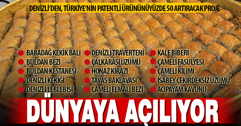 Denizli’nin coğrafi işaretli ürünlerine uluslararası patent çalışmasında başvuru aşamasına gelindi