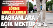 Altınokta Körler Derneği, yeni seçilen belediye başkanlarına mektup yazdı: Düzenlemeleri acilen istiyoruz
