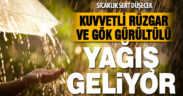 Denizli’de cumartesi günü gök gürültülü sağanak yağış bekleniyor