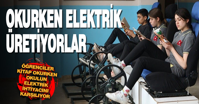 Kitap okurken okulun elektriğini üretiyorlar