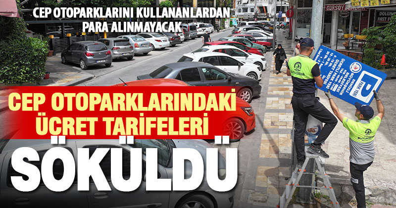 Trafik yoğunluğunun olduğu yerlerdeki cep otoparkları ücretsiz oldu
