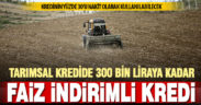 Tarımsal üretimde kullandırılacak kredilere ilişkin esaslar belirlendi