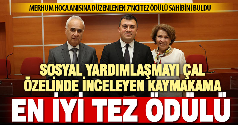 PAÜ’nün 7. Tez Ödülü kaymakam Burak Dertlioğlu’nun oldu