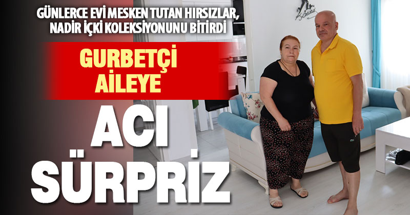 Denizli’de gurbetçinin evine giren hırsızlar günlerce burada yaşayıp evdeki içki koleksiyonunu bitirdi