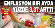 Aylık enflasyon yüzde 3,37 arttı, yıllık yüzde 62,51 oldu