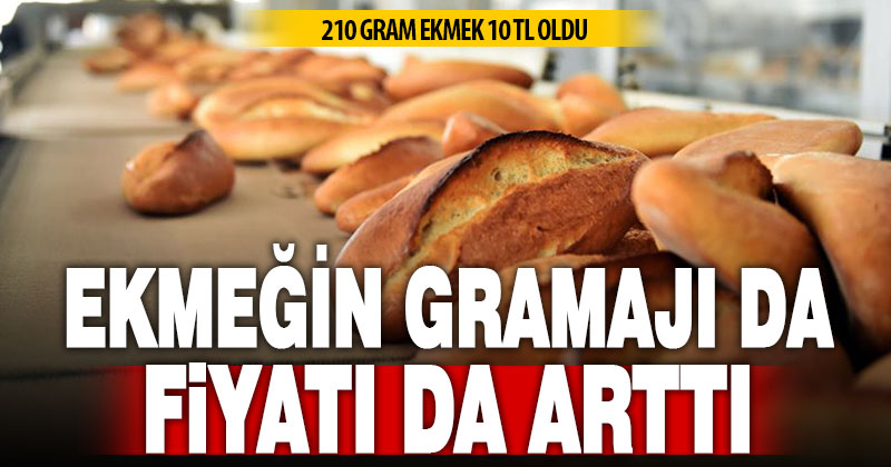 Denizli’de ekmek210 grama, fiyatı da 10 liraya çıktı