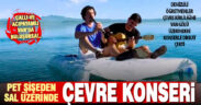 Denizlili öğretmenler, çevre kirliliğine dikkat çekmek için Van Gölünün ortasında konser verdi