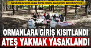 Günübirlik mesirelik alanlara giriş ve ateş yakmak yasaklandı