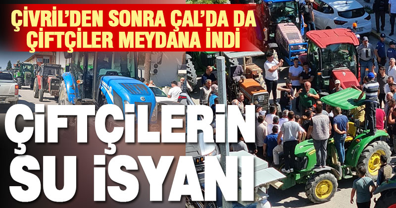 Sulama desteğini geri isteyen çiftçiler traktörlerle ilçe meydanını kapattı