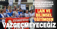 Eğitim-İş sendikası yeni müfredat ve tartışılan öğretmenlik meslek kanun taslağını protesto etti