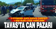 İki otomobilin kafa kafaya çarpıştığı kazada 1 kişi öldü, 5 kişi yaralandı