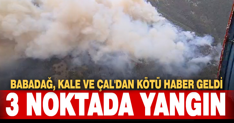 Denizli’de üç noktada orman yangını çıktı