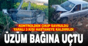 Kontrolden çıkan otomobil şarampole devrildi: 3 yaralı