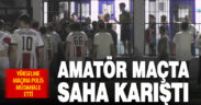 Yükselme grubu maçında saha karıştı