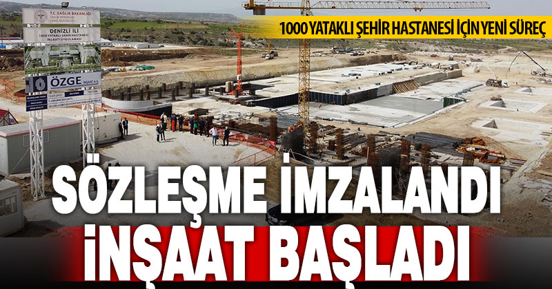 Denizli Şehir Hastanesi’nde inşaat yeniden başladı