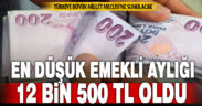 En düşük emekli maaşı 12 bin 500 TL olacak
