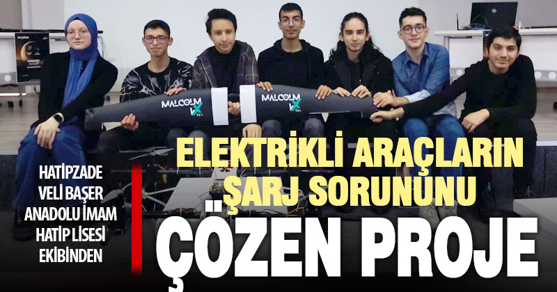 Denizlili öğrencilerin geliştirdiği İHA ile elektrikli araçlar yolculuk sırasında şarj edilebilecek
