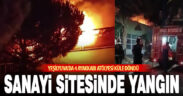 Yeşilyuva Sanayi Sitesinde çıkan yangında 4 ayakkabı atölyesi küle döndü