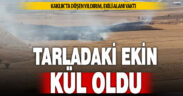 Kaklık’ta ekili araziye düşen yıldırım, mahsulü kül etti