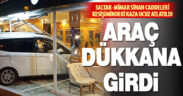 Kontrolden çıkan ticari araç baklava dükkanına girdi