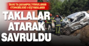 Kontrolden çıkan otomobil şarampole yuvarladı: 3 yaralı