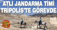 Atlı jandarma timi Tripolis’te devriye gezdi