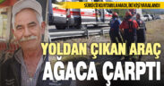 Yoldan çıkan araç ağaca çarptı: 1 kişi kurtarılamadı, 2 kişi yaralandı