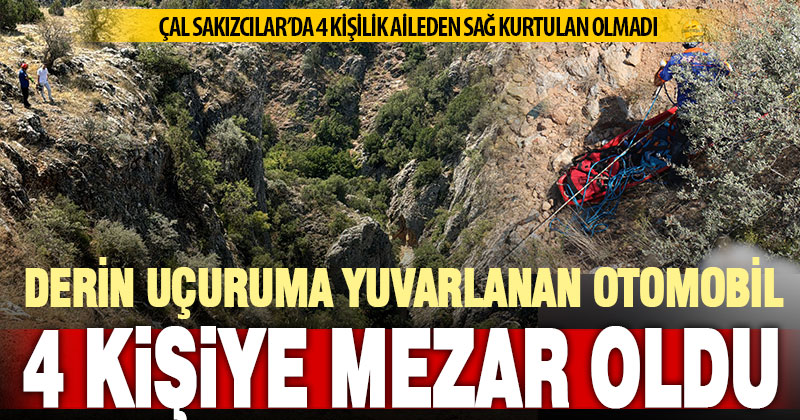Kontrolden çıkan otomobil uçuruma yuvarlandı: 4 kişiden sağ kurtulan olmadı