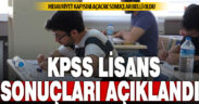 KPSS sonuçları lisans açıklandı