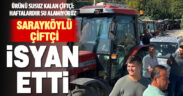 Tarlasına su alamayan çiftçiler isyan etti