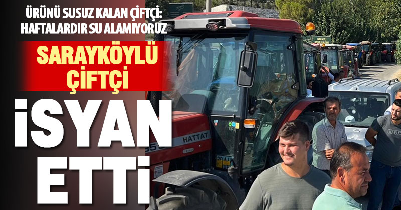Tarlasına su alamayan çiftçiler isyan etti