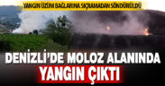 Denizli’de moloz alanında yangın çıktı