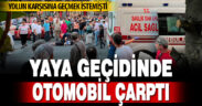 Yaya geçidindeki kadına otomobil çarptı