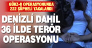 Denizli dahil 36 ilde terör operasyonu