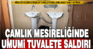 Çamlık mesireliğindeki tuvaletler parçalandı