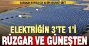 Rüzgar ve güneşten elektrik üretiminde kurulu güç 30 bin megavatı geçti