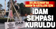 Alperen Ocakları üyeleri Narin’in katili için Delikliçınar Meydanına idam sehpası kurdu