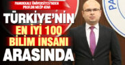 Prof. Dr. Atar, Türkiye’nin en iyi 100 bilim insanı arasında yer aldı
