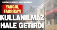 Tekstil atölyesinde korkutan yangın