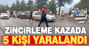 Denizli’de 6 anacın karıştığı zincirleme kazada 5 kişi yaralandı