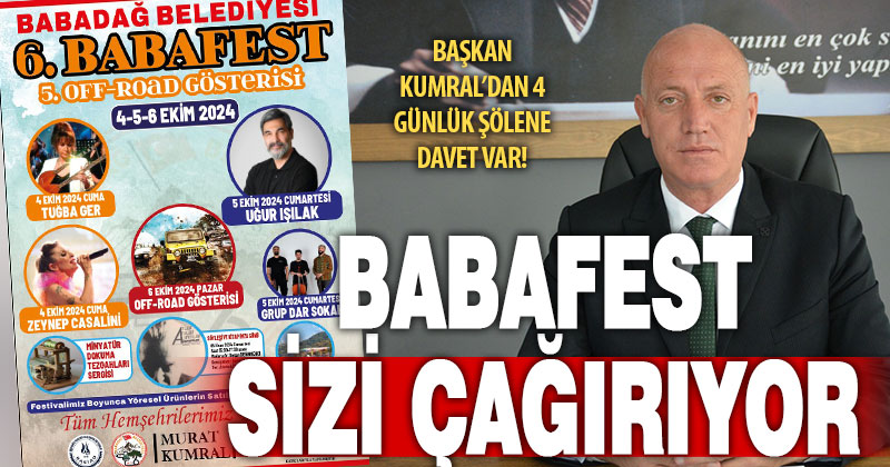 Babadağ’ın büyük organizasyonu Babafest cuma günü başlıyor