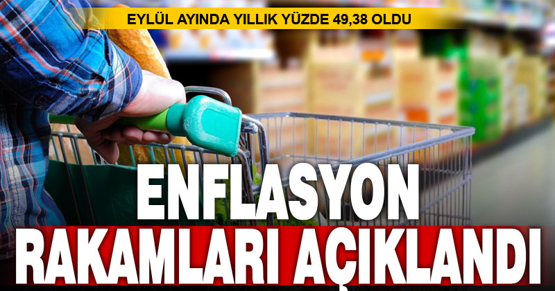 Enflasyon Eylül ayında yıllık yüzde 49,38 oldu