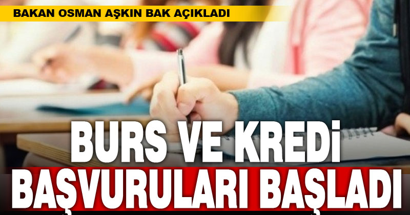 Gençlik Spor Bakanlığı burs ve kredi başvuruları başladı