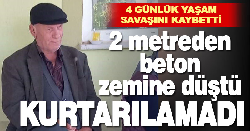 Hava almak için çıktığı balkondan düşen yaşlı adam hayatını kaybetti