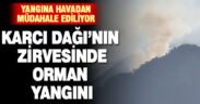 Karcı Dağı’nın zirvesinde orman yangını
