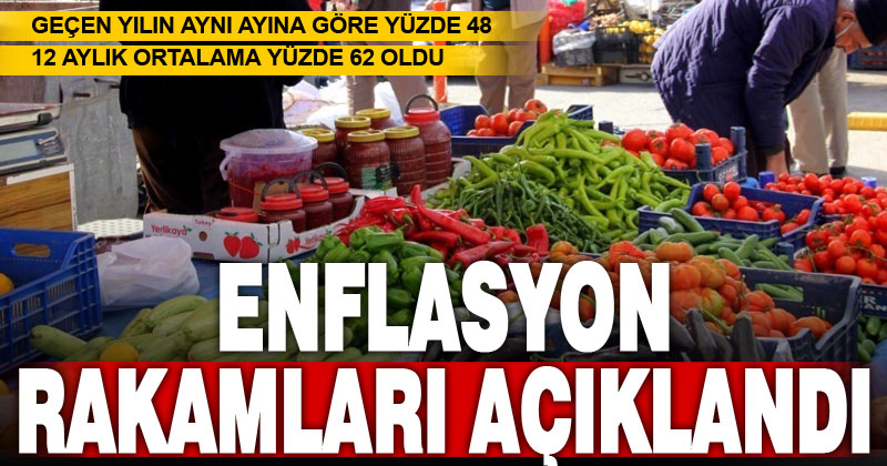 Enflasyon rakamları açıklandı