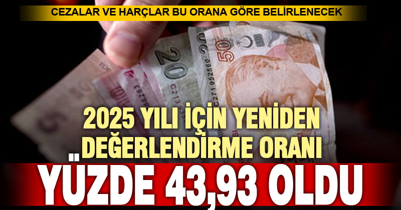 2025 yılı için yeniden değerleme oranı belli oldu