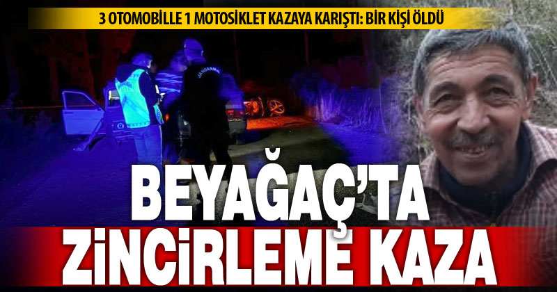Dört aracın karıştığı zincirleme kazada motosiklet sürücüsü öldü